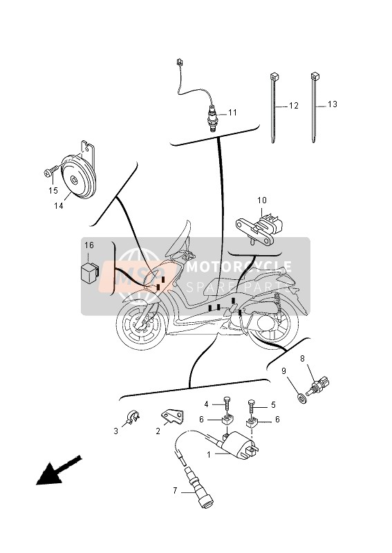 Yamaha VP250 2015 ELEKTRISCH 2 für ein 2015 Yamaha VP250